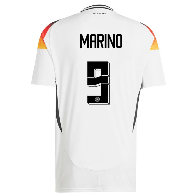 Danxen Barn Tyskland Stefano Marino #9 Hvit Hjemmetrøye Drakt Trøye 24-26 Skjorter T-Skjorte