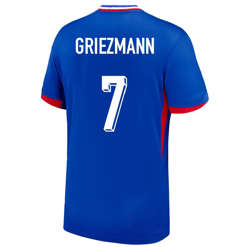 Danxen Barn Frankrike Antoine Griezmann #7 Blå Hjemmetrøye Drakt Trøye 24-26 Skjorter T-Skjorte