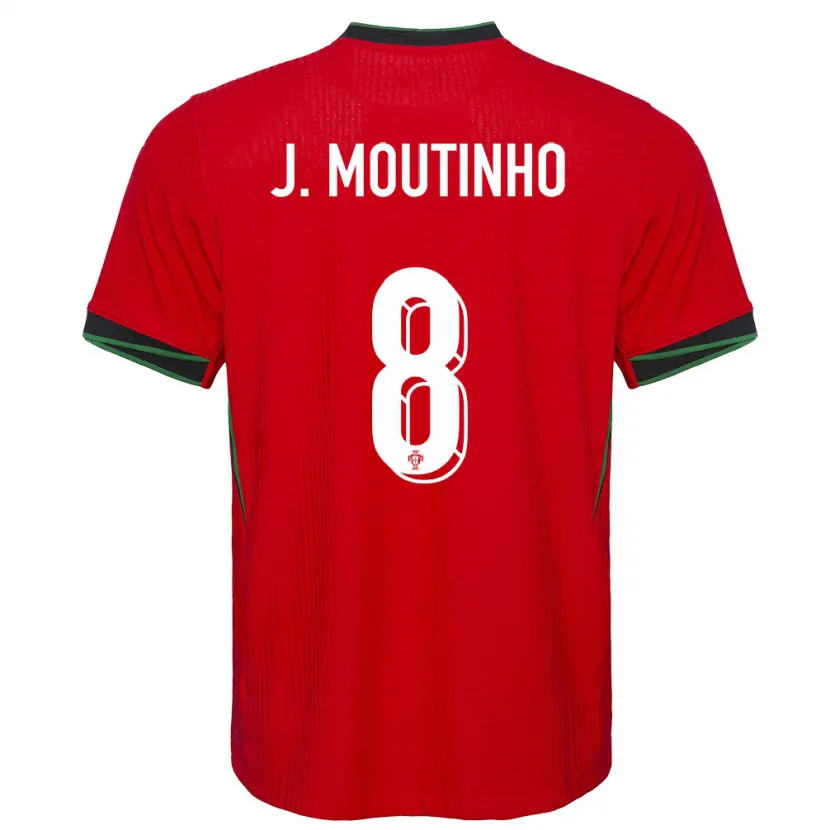 Danxen Barn Portugal Joao Moutinho #8 Rød Hjemmetrøye Drakt Trøye 24-26 Skjorter T-Skjorte