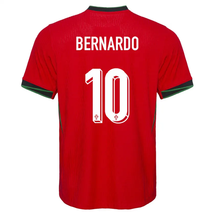 Danxen Barn Portugal Bernardo Silva #10 Rød Hjemmetrøye Drakt Trøye 24-26 Skjorter T-Skjorte