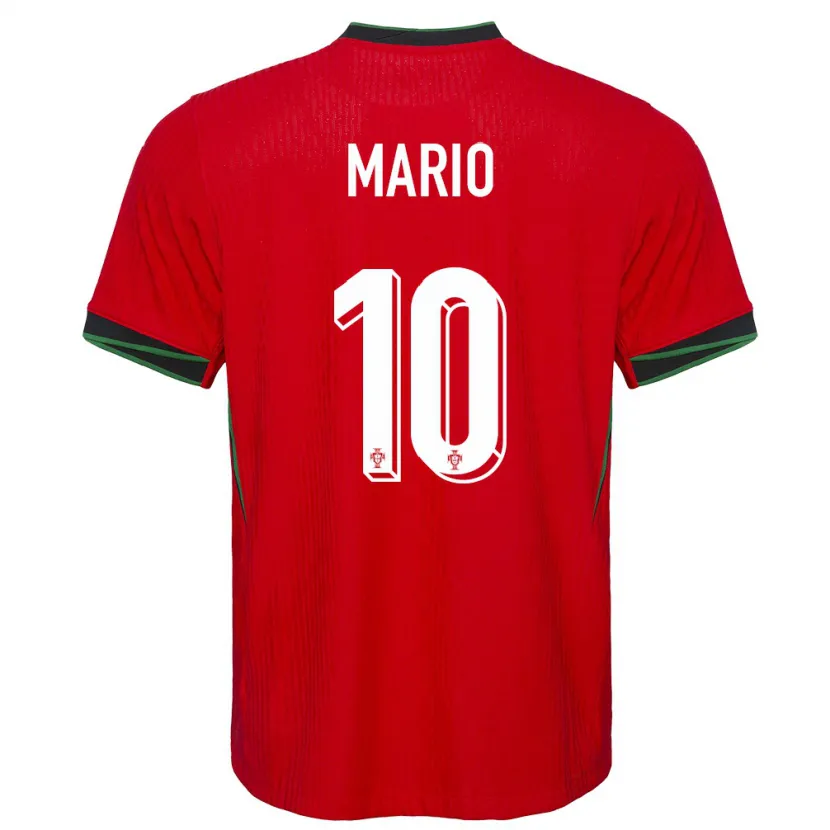 Danxen Barn Portugal Joao Mario #10 Rød Hjemmetrøye Drakt Trøye 24-26 Skjorter T-Skjorte