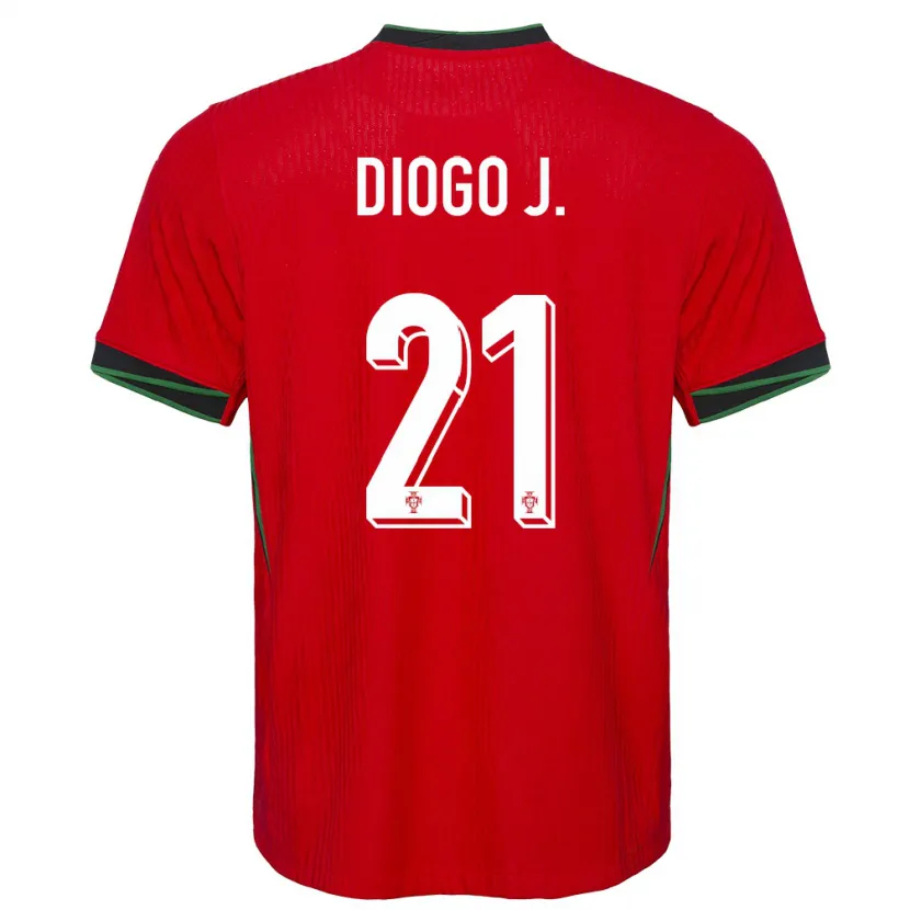 Danxen Barn Portugal Diogo Jota #21 Rød Hjemmetrøye Drakt Trøye 24-26 Skjorter T-Skjorte