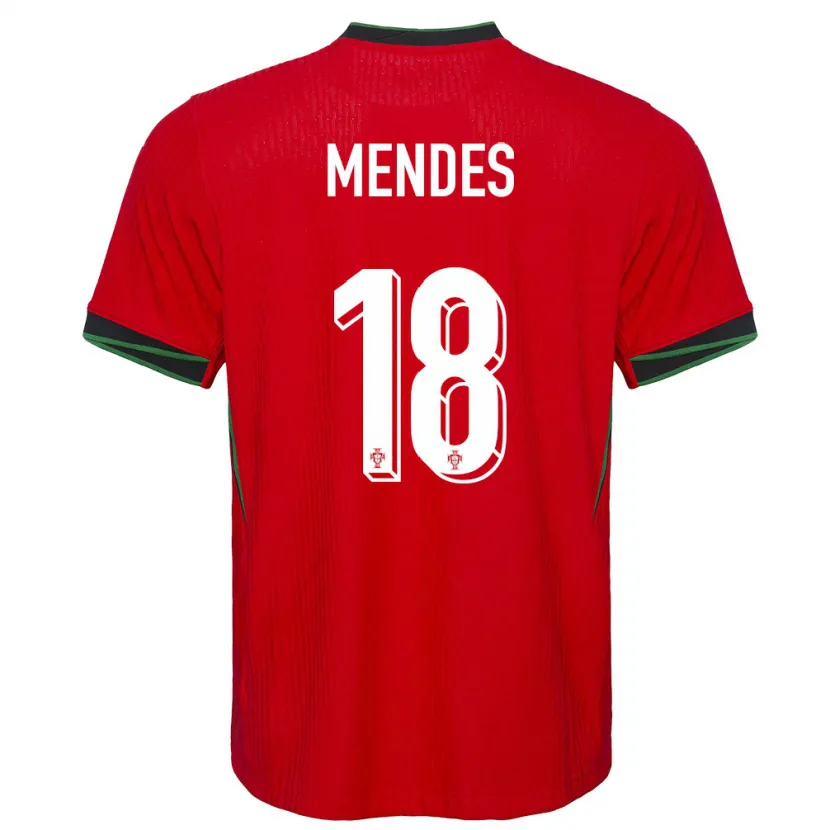 Danxen Barn Portugal Carolina Mendes #18 Rød Hjemmetrøye Drakt Trøye 24-26 Skjorter T-Skjorte