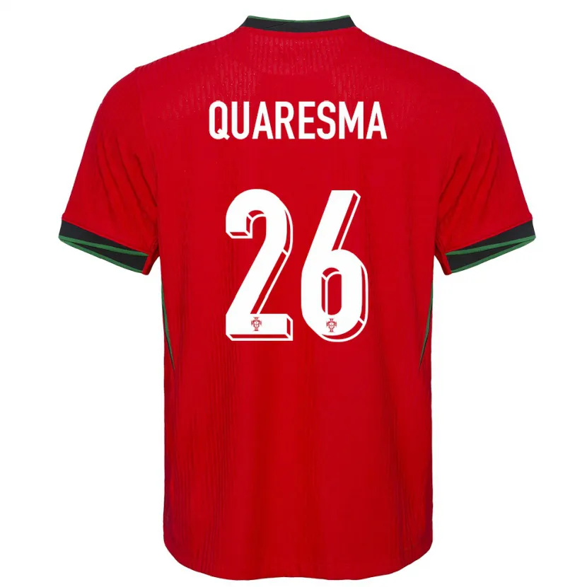 Danxen Barn Portugal Eduardo Quaresma #26 Rød Hjemmetrøye Drakt Trøye 24-26 Skjorter T-Skjorte