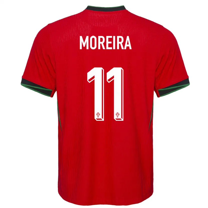 Danxen Barn Portugal Diego Moreira #11 Rød Hjemmetrøye Drakt Trøye 24-26 Skjorter T-Skjorte