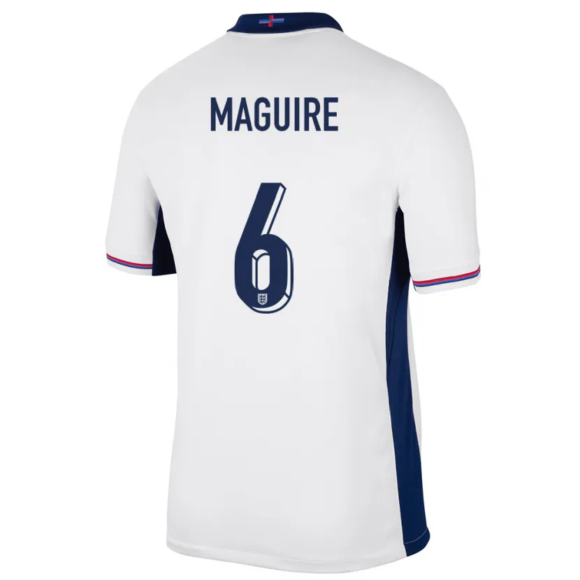 Danxen Barn England Harry Maguire #6 Hvit Hjemmetrøye Drakt Trøye 24-26 Skjorter T-Skjorte