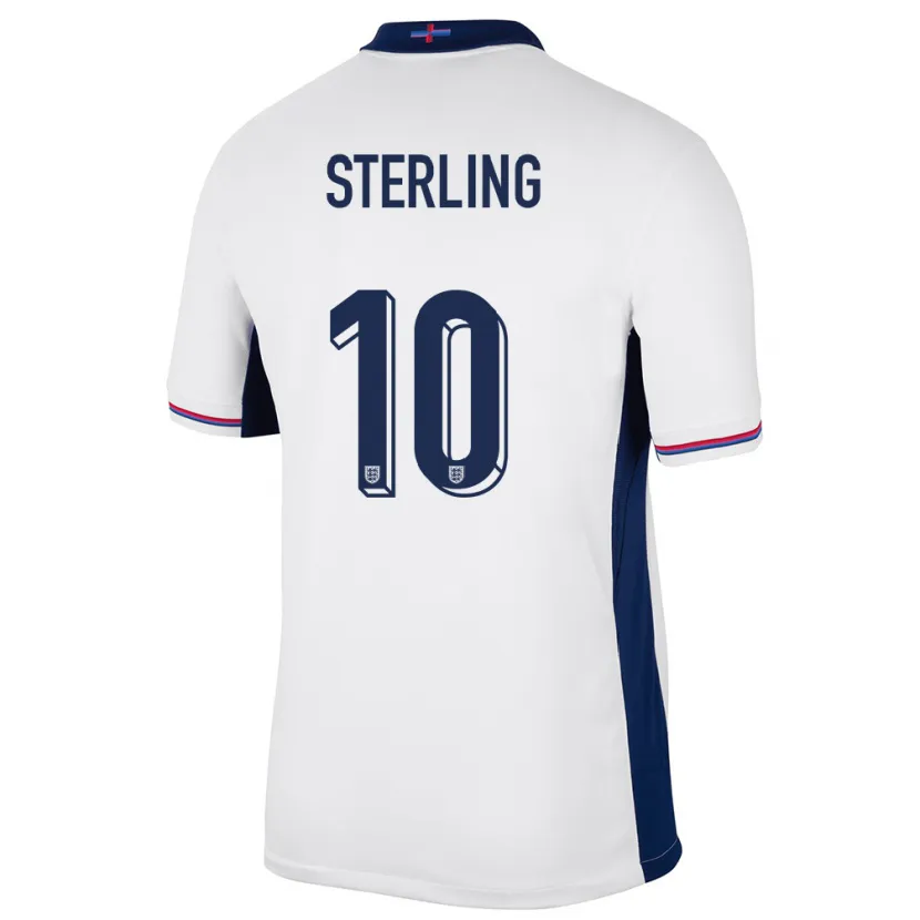 Danxen Barn England Raheem Sterling #10 Hvit Hjemmetrøye Drakt Trøye 24-26 Skjorter T-Skjorte