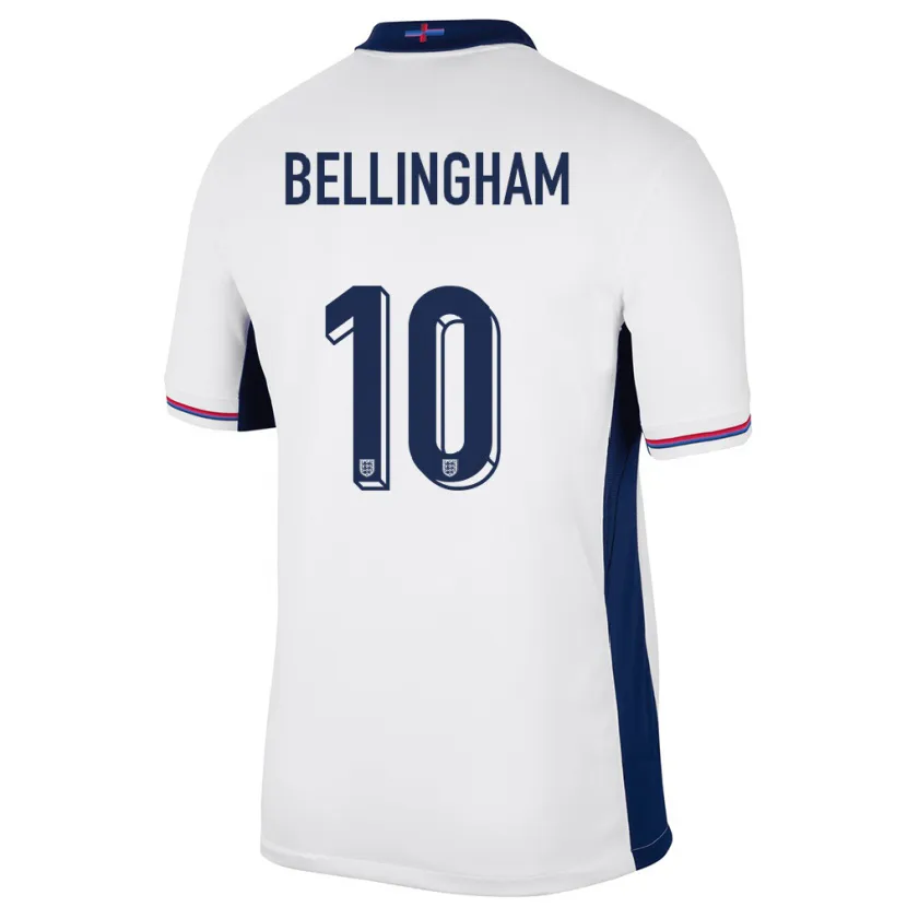 Danxen Barn England Jude Bellingham #10 Hvit Hjemmetrøye Drakt Trøye 24-26 Skjorter T-Skjorte