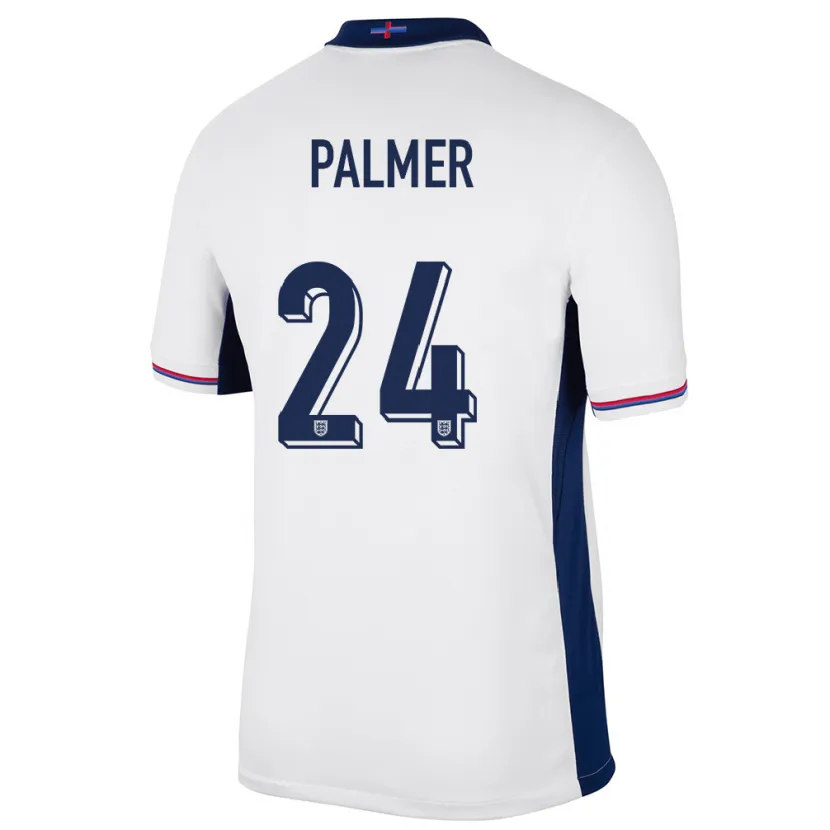 Danxen Barn England Cole Palmer #24 Hvit Hjemmetrøye Drakt Trøye 24-26 Skjorter T-Skjorte