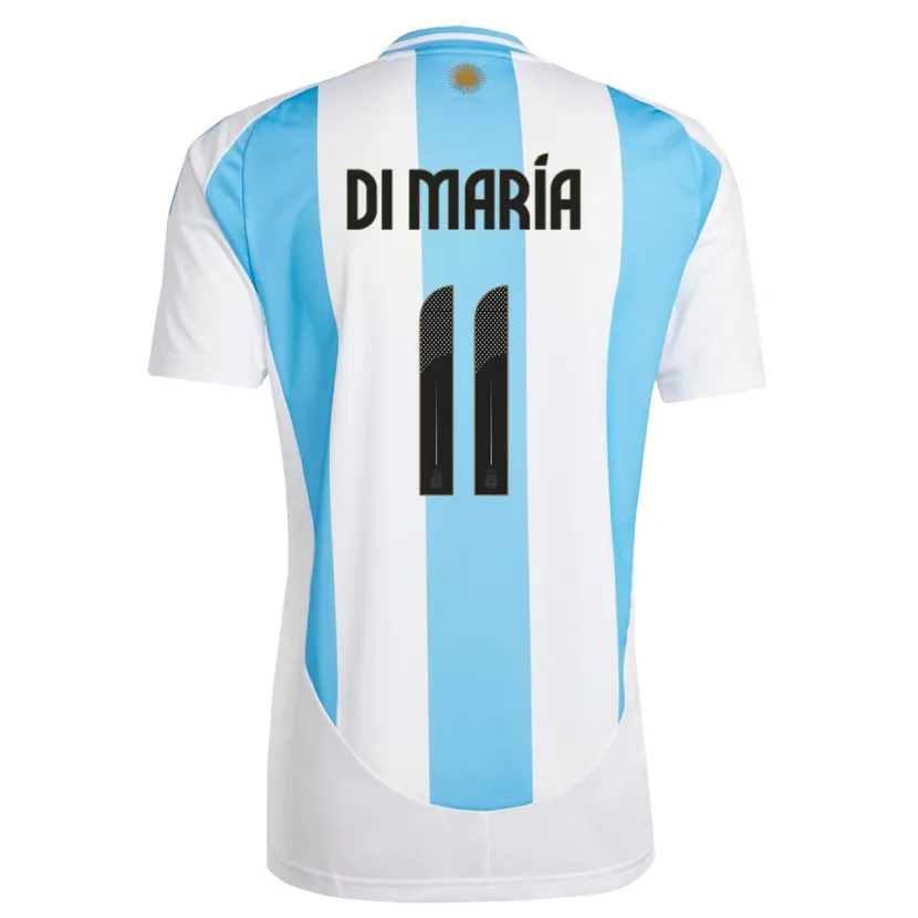Danxen Barn Argentina Angel Di Maria #11 Hvit Blå Hjemmetrøye Drakt Trøye 24-26 Skjorter T-Skjorte