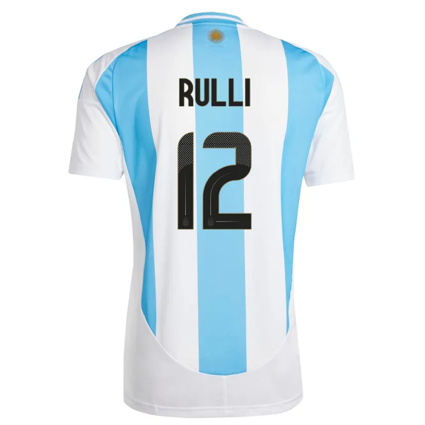 Danxen Barn Argentina Geronimo Rulli #12 Hvit Blå Hjemmetrøye Drakt Trøye 24-26 Skjorter T-Skjorte