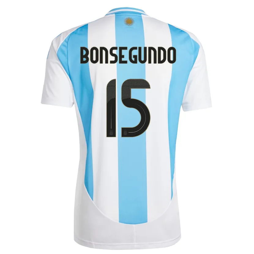 Danxen Barn Argentina Florencia Bonsegundo #15 Hvit Blå Hjemmetrøye Drakt Trøye 24-26 Skjorter T-Skjorte