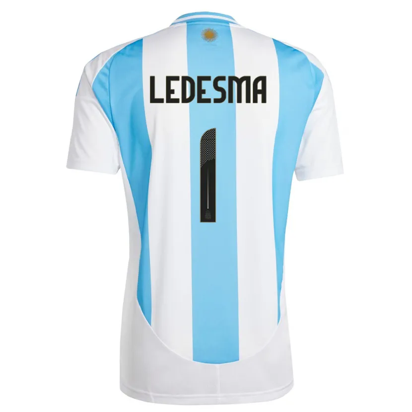 Danxen Barn Argentina Jeremias Ledesma #1 Hvit Blå Hjemmetrøye Drakt Trøye 24-26 Skjorter T-Skjorte