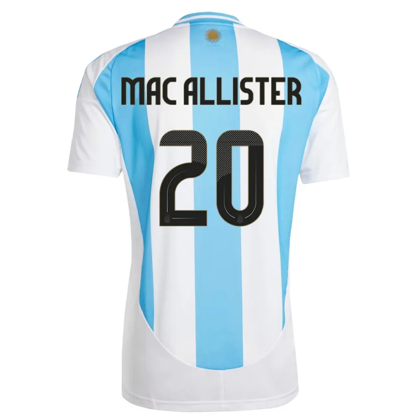 Danxen Barn Argentina Alexis Mac Allister #20 Hvit Blå Hjemmetrøye Drakt Trøye 24-26 Skjorter T-Skjorte