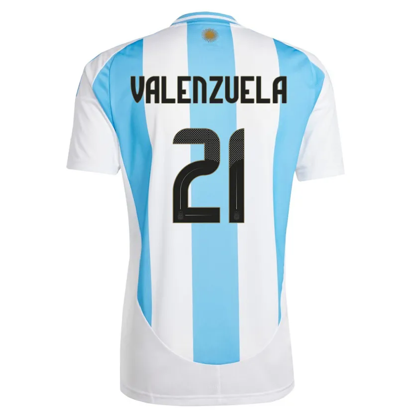 Danxen Barn Argentina Fernando Valenzuela #21 Hvit Blå Hjemmetrøye Drakt Trøye 24-26 Skjorter T-Skjorte
