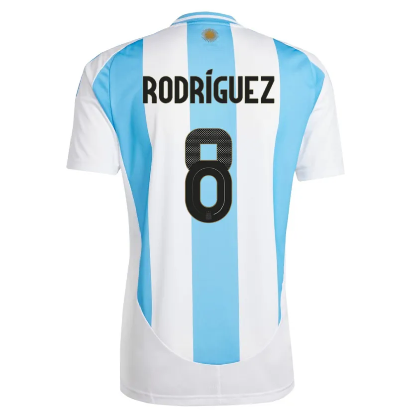 Danxen Barn Argentina Agustin Rodriguez #8 Hvit Blå Hjemmetrøye Drakt Trøye 24-26 Skjorter T-Skjorte