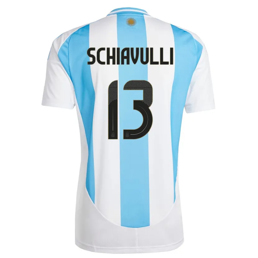 Danxen Barn Argentina Thiago Schiavulli #13 Hvit Blå Hjemmetrøye Drakt Trøye 24-26 Skjorter T-Skjorte