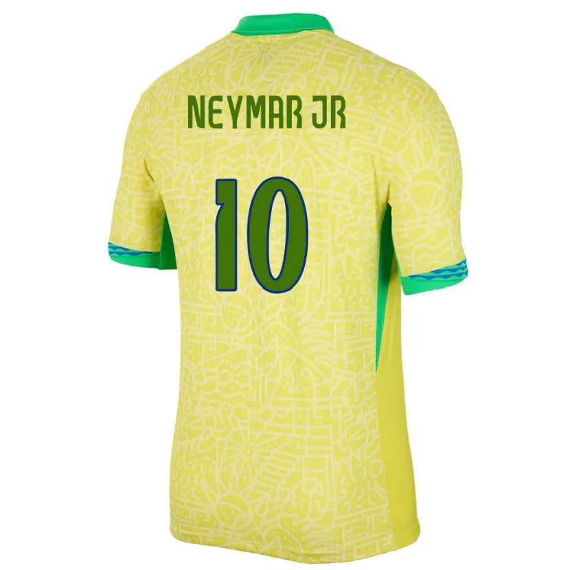 Danxen Barn Brasil Neymar #10 Gul Hjemmetrøye Drakt Trøye 24-26 Skjorter T-Skjorte
