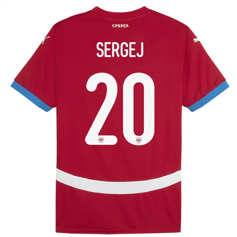 Danxen Barn Serbia Sergej Milinkovic-Savic #20 Rød Hjemmetrøye Drakt Trøye 24-26 Skjorter T-Skjorte