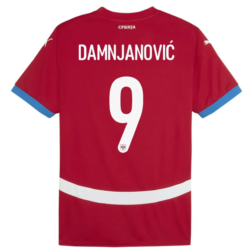 Danxen Barn Serbia Jovana Damnjanovic #9 Rød Hjemmetrøye Drakt Trøye 24-26 Skjorter T-Skjorte