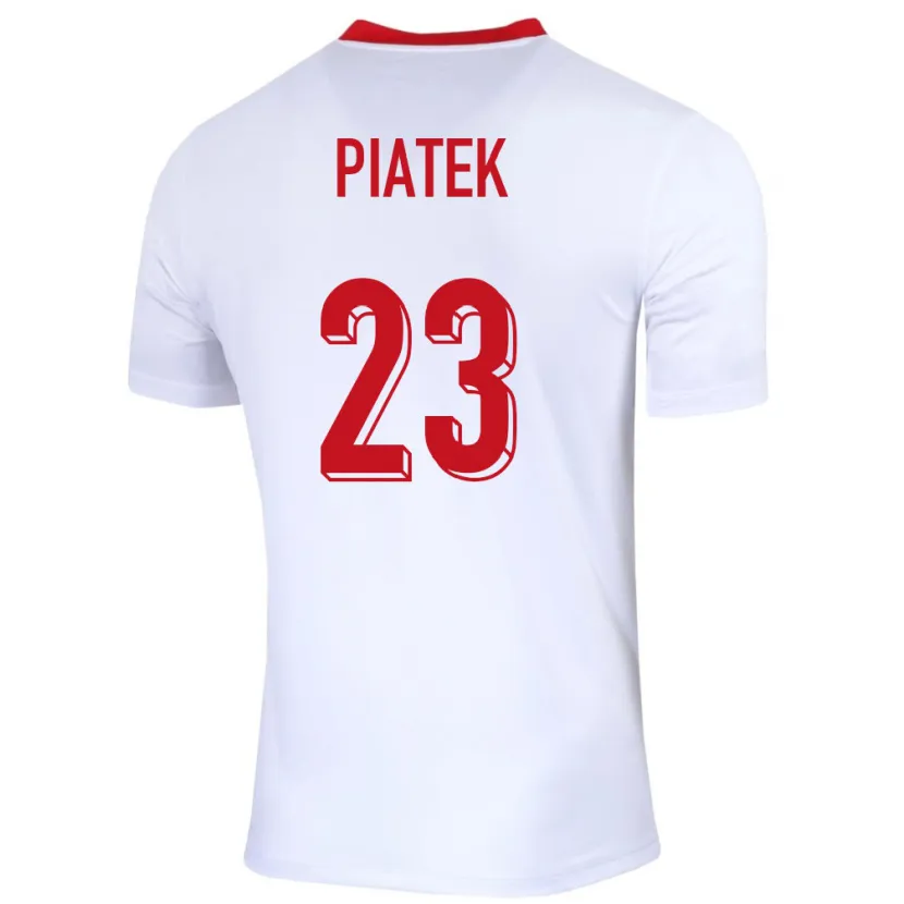 Danxen Barn Polen Krzysztof Piatek #23 Hvit Hjemmetrøye Drakt Trøye 24-26 Skjorter T-Skjorte