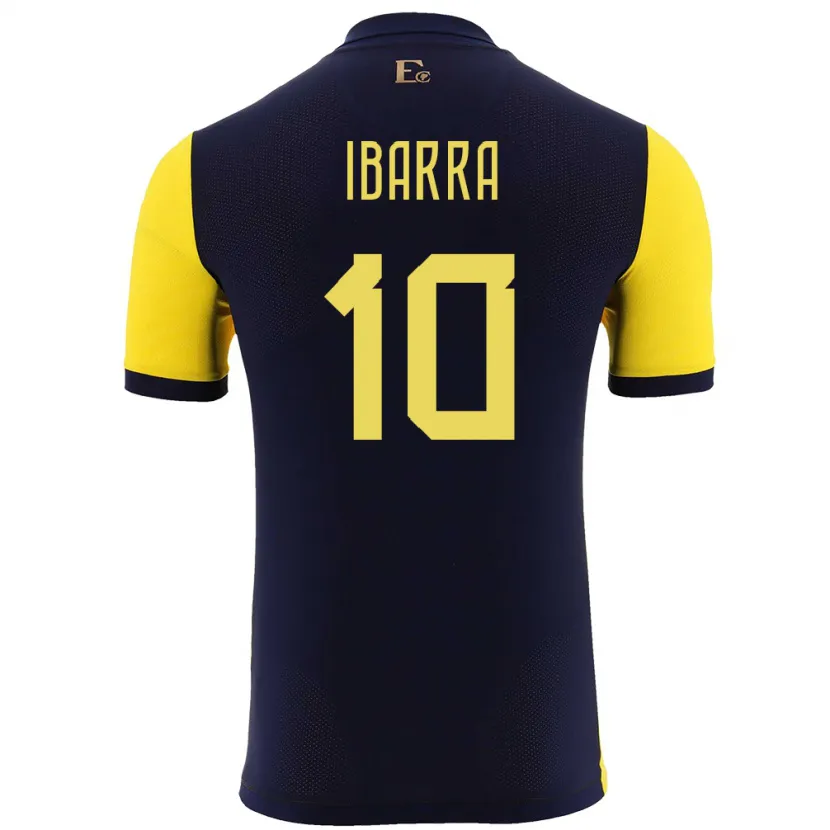 Danxen Barn Ecuador Romario Ibarra #10 Gul Hjemmetrøye Drakt Trøye 24-26 Skjorter T-Skjorte
