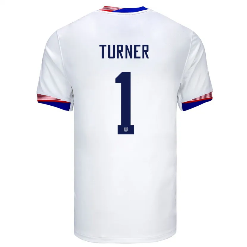Danxen Barn Usa Matt Turner #1 Hvit Hjemmetrøye Drakt Trøye 24-26 Skjorter T-Skjorte