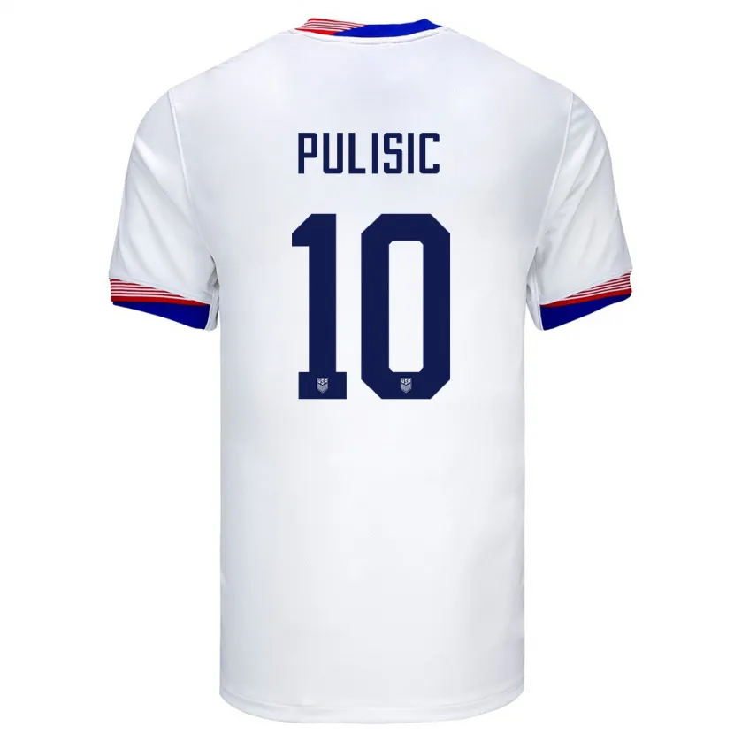 Danxen Barn Usa Christian Pulisic #10 Hvit Hjemmetrøye Drakt Trøye 24-26 Skjorter T-Skjorte