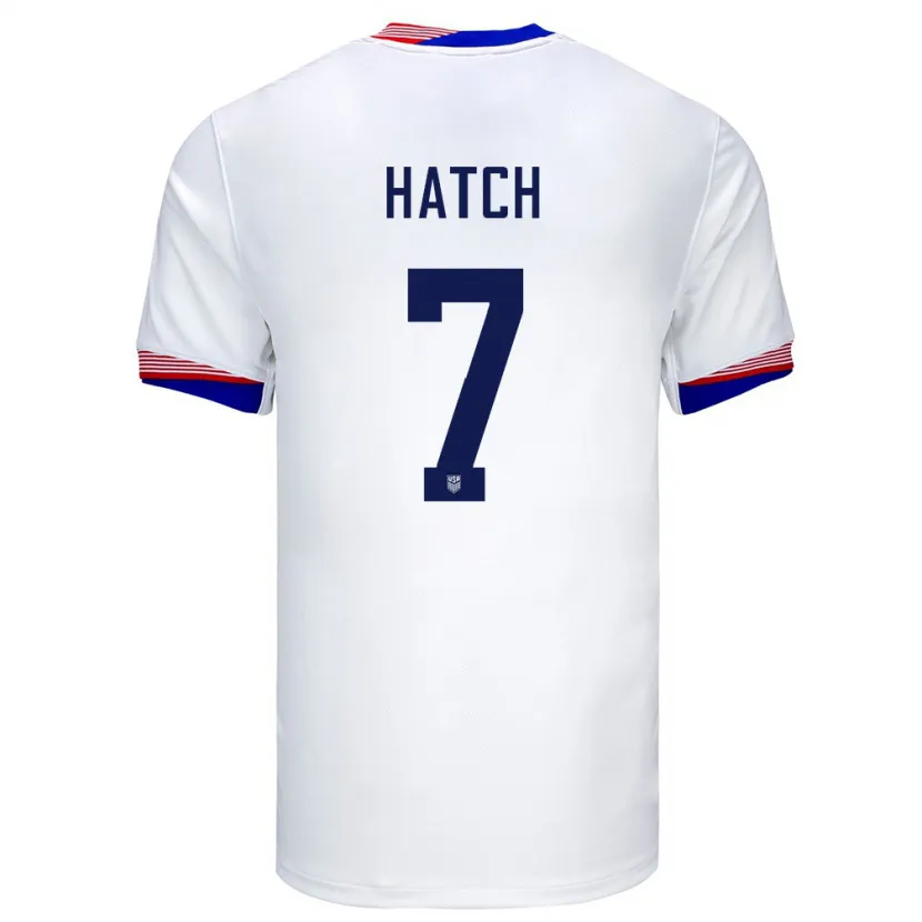 Danxen Barn Usa Ashley Hatch #7 Hvit Hjemmetrøye Drakt Trøye 24-26 Skjorter T-Skjorte