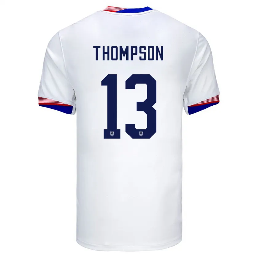 Danxen Barn Usa Alyssa Thompson #13 Hvit Hjemmetrøye Drakt Trøye 24-26 Skjorter T-Skjorte