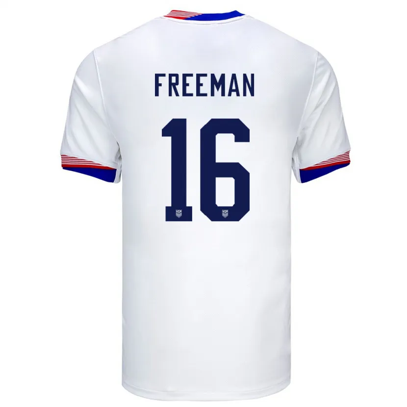Danxen Barn Usa Alex Freeman #16 Hvit Hjemmetrøye Drakt Trøye 24-26 Skjorter T-Skjorte