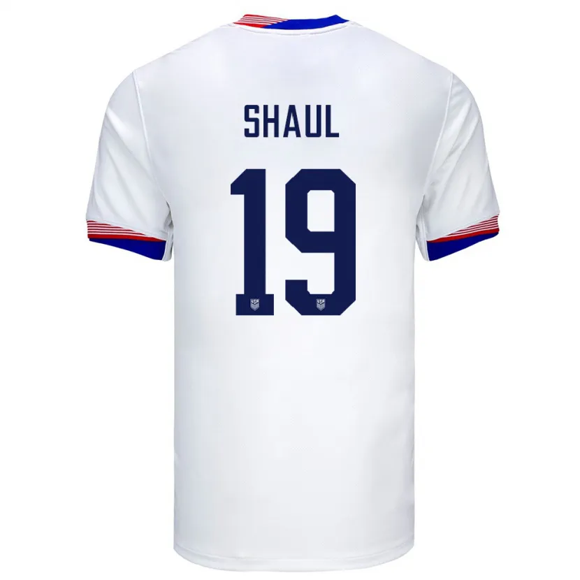 Danxen Barn Usa Ian Shaul #19 Hvit Hjemmetrøye Drakt Trøye 24-26 Skjorter T-Skjorte