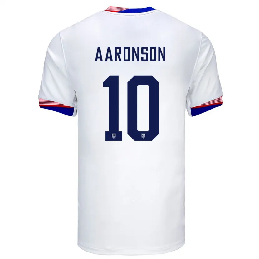 Danxen Barn Usa Paxten Aaronson #10 Hvit Hjemmetrøye Drakt Trøye 24-26 Skjorter T-Skjorte