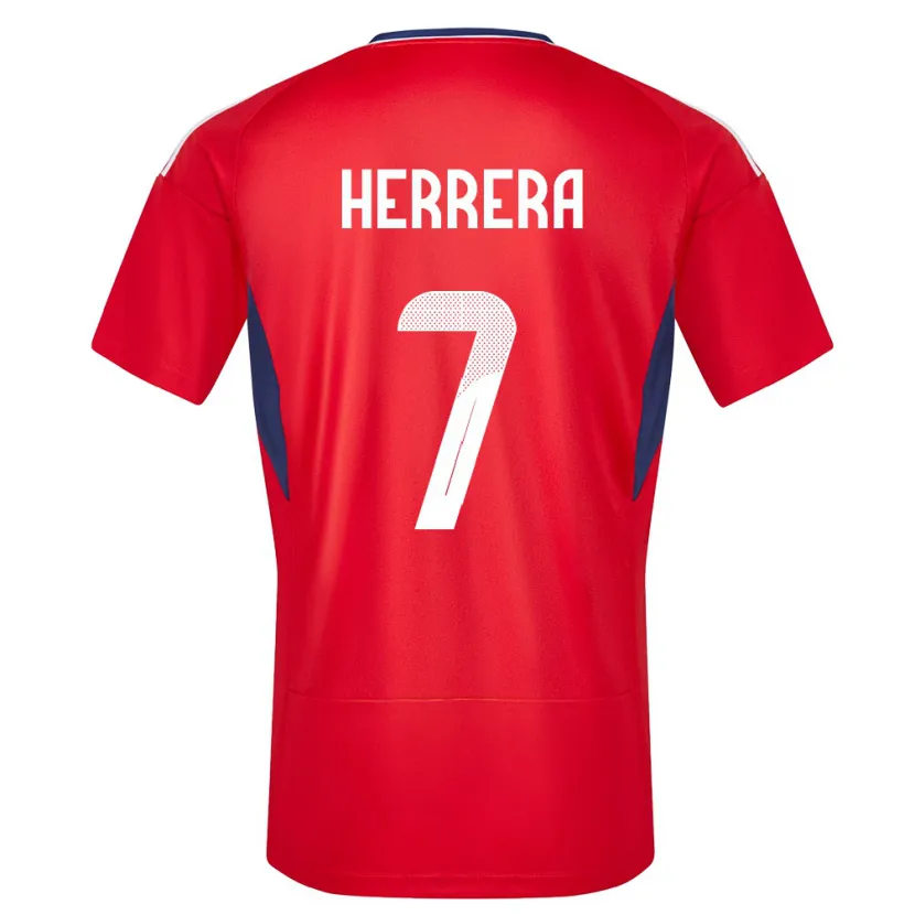 Danxen Barn Costa Rica Melissa Herrera #7 Rød Hjemmetrøye Drakt Trøye 24-26 Skjorter T-Skjorte