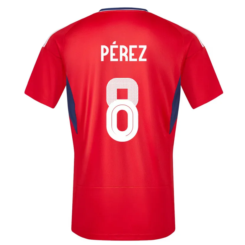 Danxen Barn Costa Rica Creichel Perez #8 Rød Hjemmetrøye Drakt Trøye 24-26 Skjorter T-Skjorte