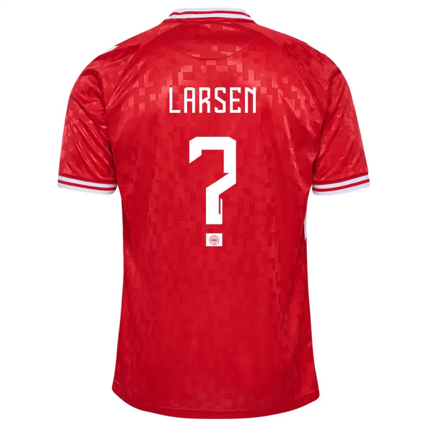 Danxen Barn Danmark Sander Larsen #0 Rød Hjemmetrøye Drakt Trøye 24-26 Skjorter T-Skjorte