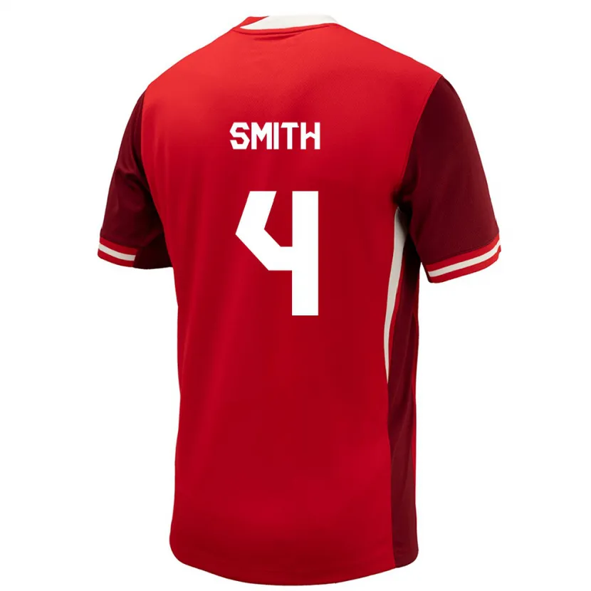 Danxen Barn Canada Justin Smith #4 Rød Hjemmetrøye Drakt Trøye 24-26 Skjorter T-Skjorte