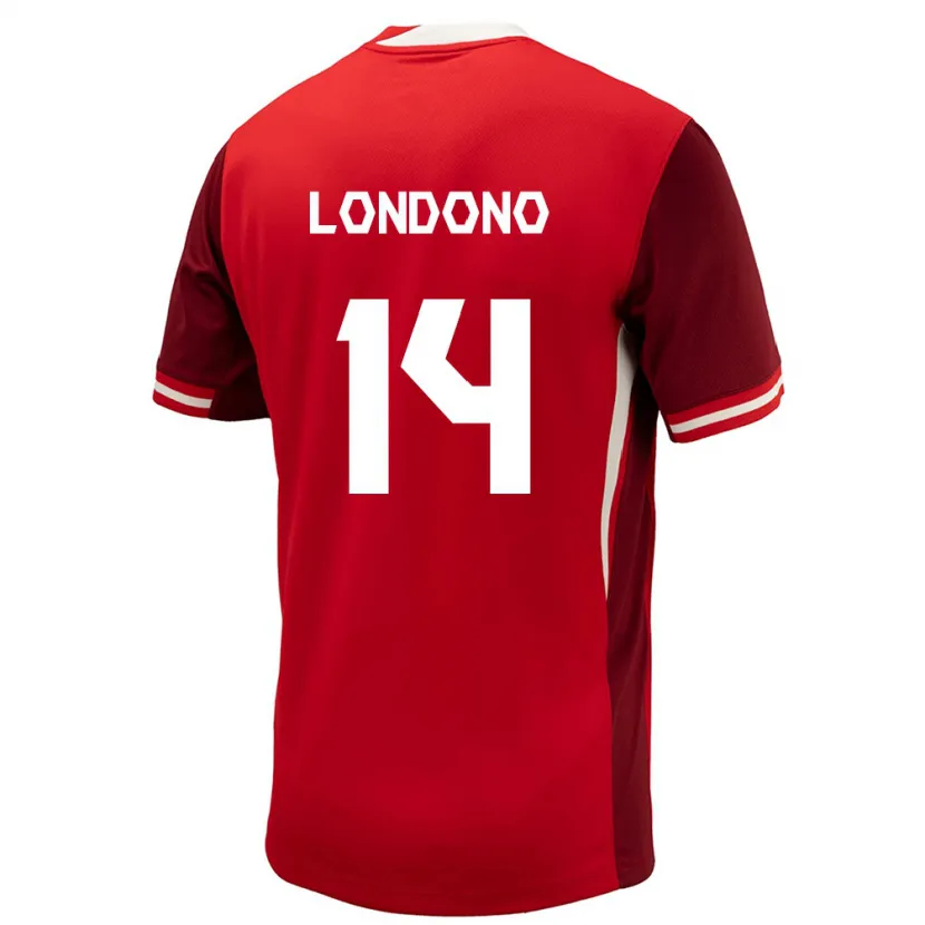Danxen Barn Canada Tyler Londono #14 Rød Hjemmetrøye Drakt Trøye 24-26 Skjorter T-Skjorte