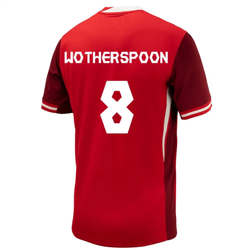 Danxen Barn Canada David Wotherspoon #8 Rød Hjemmetrøye Drakt Trøye 24-26 Skjorter T-Skjorte