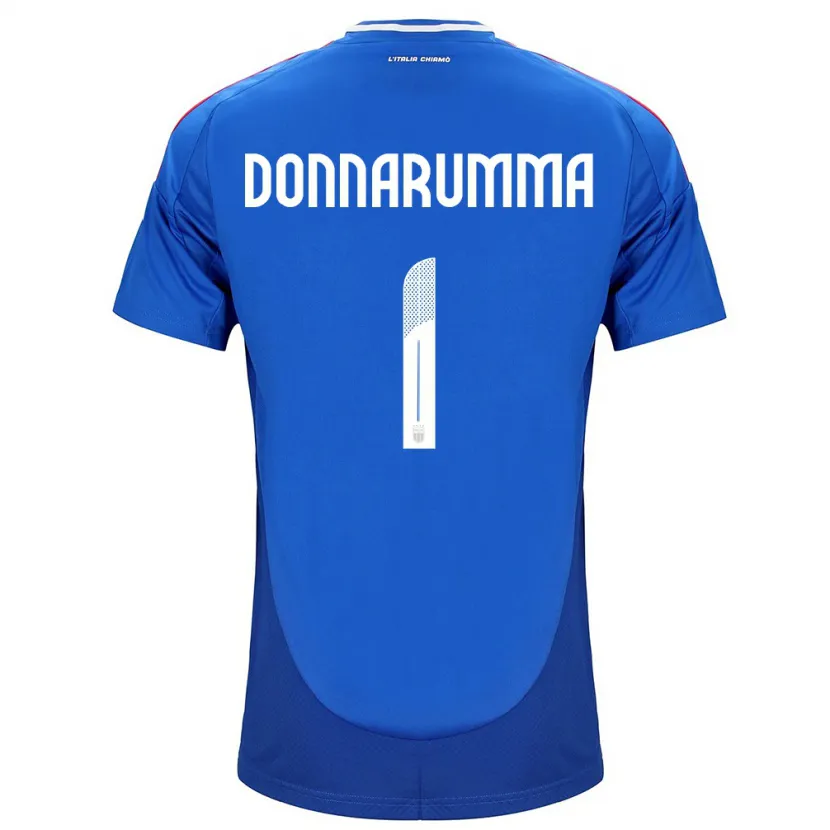 Danxen Barn Italia Gianluigi Donnarumma #1 Blå Hjemmetrøye Drakt Trøye 24-26 Skjorter T-Skjorte