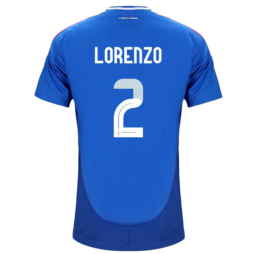 Danxen Barn Italia Giovanni Di Lorenzo #2 Blå Hjemmetrøye Drakt Trøye 24-26 Skjorter T-Skjorte