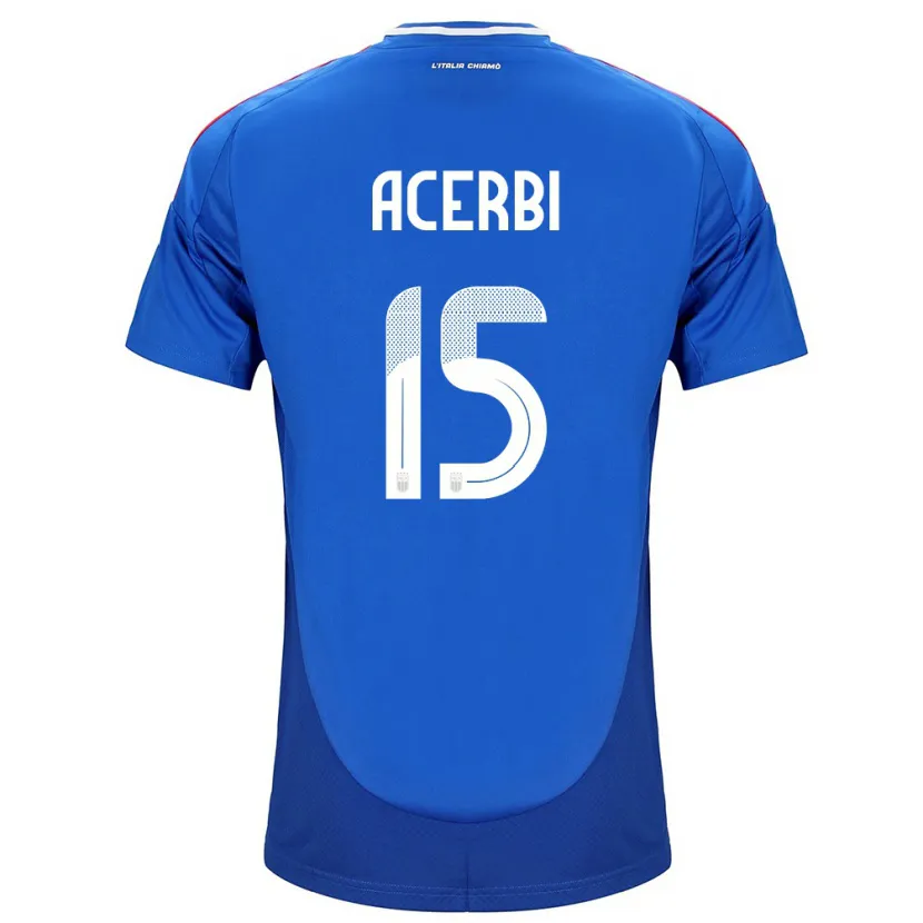 Danxen Barn Italia Francesco Acerbi #15 Blå Hjemmetrøye Drakt Trøye 24-26 Skjorter T-Skjorte