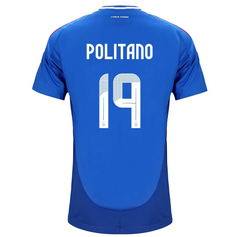 Danxen Barn Italia Matteo Politano #19 Blå Hjemmetrøye Drakt Trøye 24-26 Skjorter T-Skjorte
