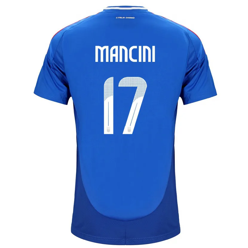 Danxen Barn Italia Gianluca Mancini #17 Blå Hjemmetrøye Drakt Trøye 24-26 Skjorter T-Skjorte