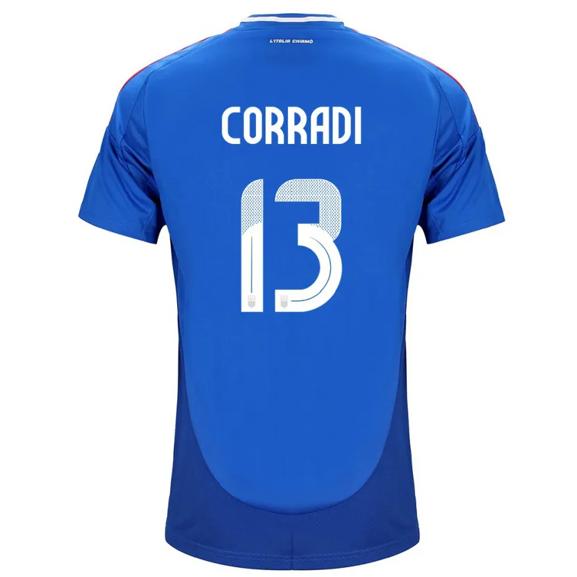 Danxen Barn Italia Christian Corradi #13 Blå Hjemmetrøye Drakt Trøye 24-26 Skjorter T-Skjorte