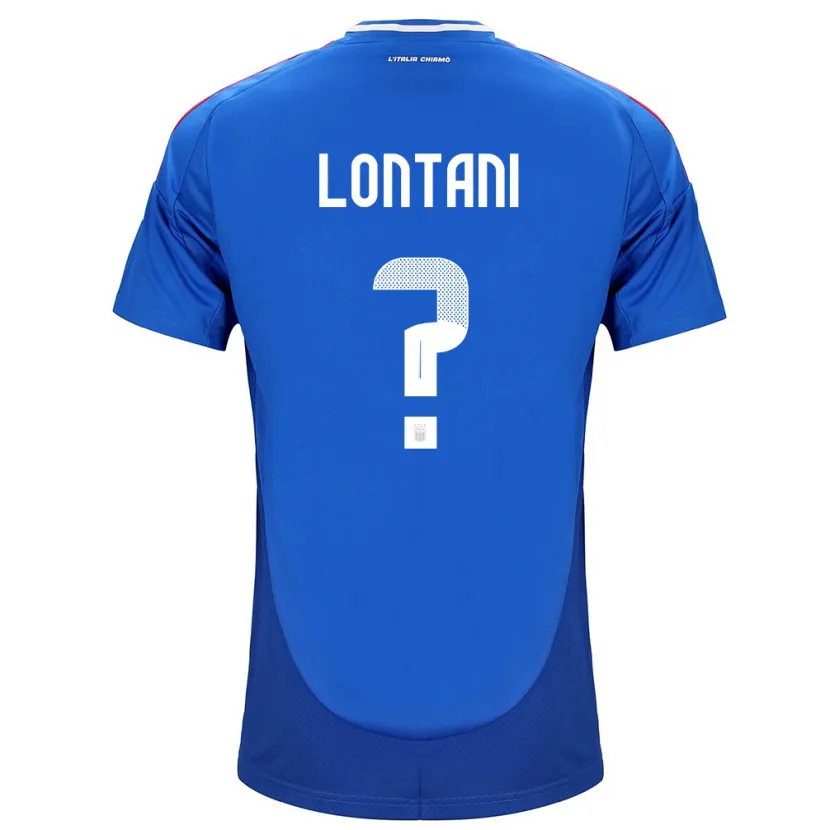 Danxen Barn Italia Simone Lontani #0 Blå Hjemmetrøye Drakt Trøye 24-26 Skjorter T-Skjorte