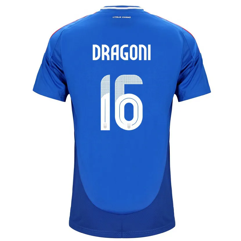 Danxen Barn Italia Giulia Dragoni #16 Blå Hjemmetrøye Drakt Trøye 24-26 Skjorter T-Skjorte