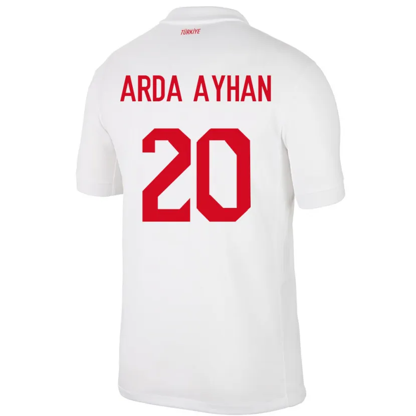 Danxen Barn Tyrkia Murat Arda Ayhan #20 Hvit Hjemmetrøye Drakt Trøye 24-26 Skjorter T-Skjorte