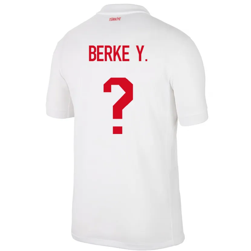 Danxen Barn Tyrkia Berke Yıldırım #0 Hvit Hjemmetrøye Drakt Trøye 24-26 Skjorter T-Skjorte