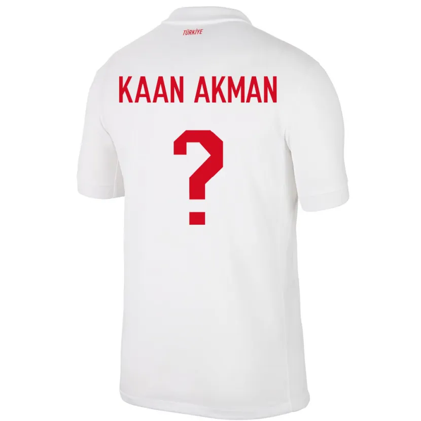 Danxen Barn Tyrkia Ege Kaan Akman #0 Hvit Hjemmetrøye Drakt Trøye 24-26 Skjorter T-Skjorte